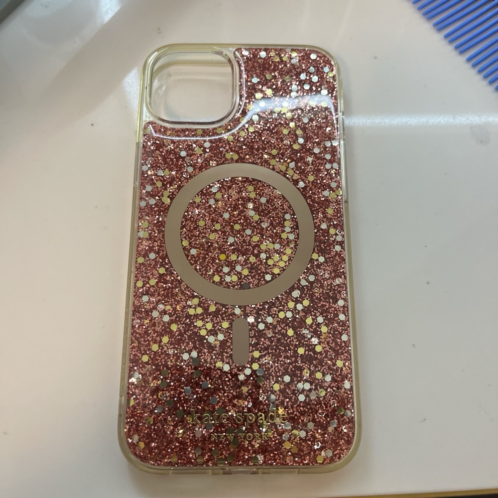 Kate Spade Sparkling Glitter Phone Case - Rose Gold